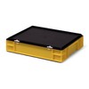 Euro Transport Stacking Box/Storage Container, Yellow, with Black Lid 400