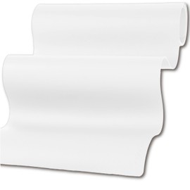 Mahewa® Premium Table Runner Made of Imitation Leather - Faux Leather Table Runner Washable and Waterproof - Leather Table Runner Table Runner in Leather Look (Square, 135 x 30 cm, White)