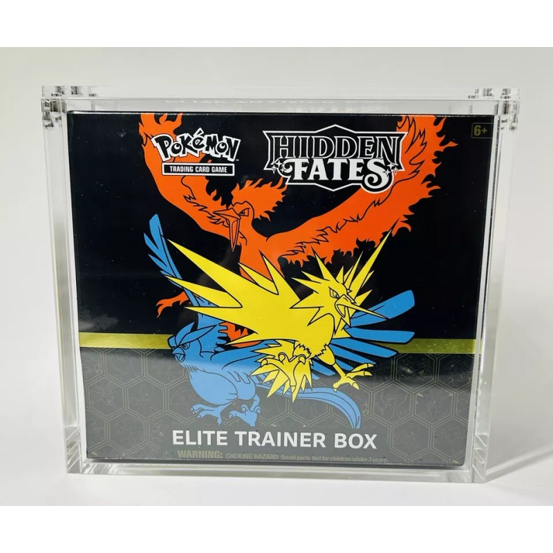 Pokemon ETB Acrylic Case Premium 8mm w/ Magnetic Lids