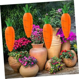Ciieeo 4pcs Carrot Lantern Ceiling Hanging Lantern Holiday Tree Decoration Carrot Pattern Lantern Decor Easter Decorations Spring Holidays Favors Rabbit Lamp Metal Hanging Lamp Paper 3D