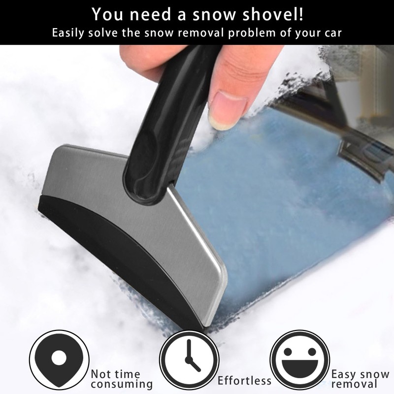 ZEACCT 2 Pack Car Ice Scraper, Car Windshield Ice Scraper,