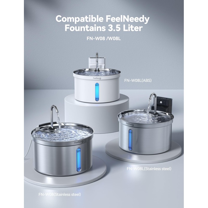 6 Pack Cat Water Fountain Filter & 6 Pack Pump