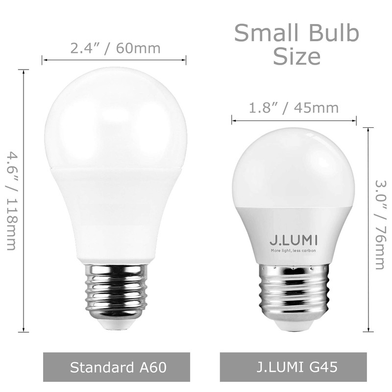 J.LUMI A15 LED Bulbs 5W, LED Fridge Bulb, 40 watt