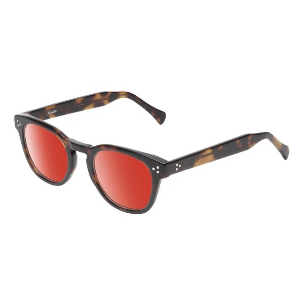 Reptile Chelidae Polarized Sunglasses Tortoise Crystal/Red Mirror Retro Sunnies