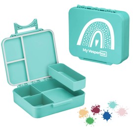 My Vesperbox LIV Bento Box for Children, Made in Germany, Biobased, Leak-proof and Divided, BPA-Free, Extremely Robust, Lunch Box with Compartments, Lunch Box