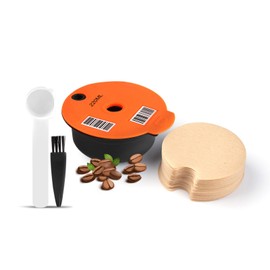 Tas simo Reusable Pods with Paper Filters,Reusable Coffee Capsules Compatible with Tassim o Machines,Coffee Filters Refillable Coffee Pods with Readable Barcode (200ml)