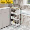 OKZEST Utility Slim Storage Cart, 4 Tier Small Rolling Kitchen