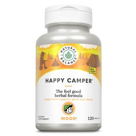Natural Balance Happy Camper - Feel-Good Mood Support Supplement - Gotu Kola, Passion Flower, and Kava Kava Capsules - 60-Day Guarantee - 60 Servings, 120 VegCaps