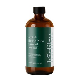 Aceite de Ricino Puro 250 ml | Nutre e Hidrata | para Cabello Pestañas Cejas Barba Uñas | Prensado en Frío Sin Hexanos