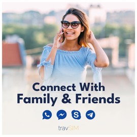 travSIM Europe SIM Card with 18GB Data (4G/5G) + Unlimited Calls & Texts | Valid 30 Days | Works in EU, UK & Switzerland | Data + Voice SIM for Whatsapp, Facebook, Instagram