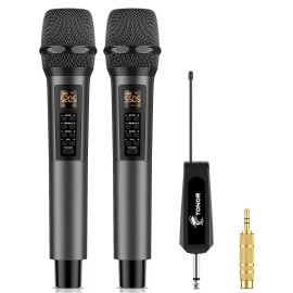 TONOR Wireless Microphones with Treble/Bass/Ec - 2 Packs