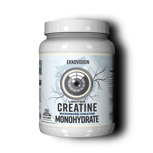 Ekkovision Creatine Monohydrate Powder, Micronized, Glacier Gummy, Pre Workout &