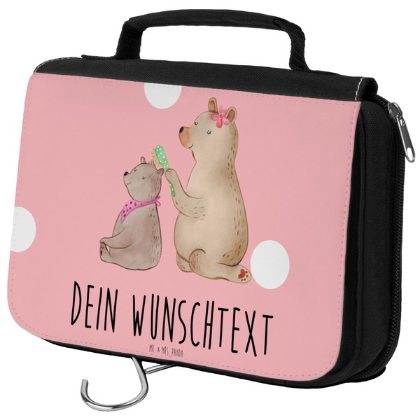 Mr. & Mrs. Panda Personalised Toiletry Bag Bear with Child,