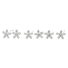 SAMKY Set of 6 Marquise Crystal Flower Bridal Weddng Hair Pins 2101