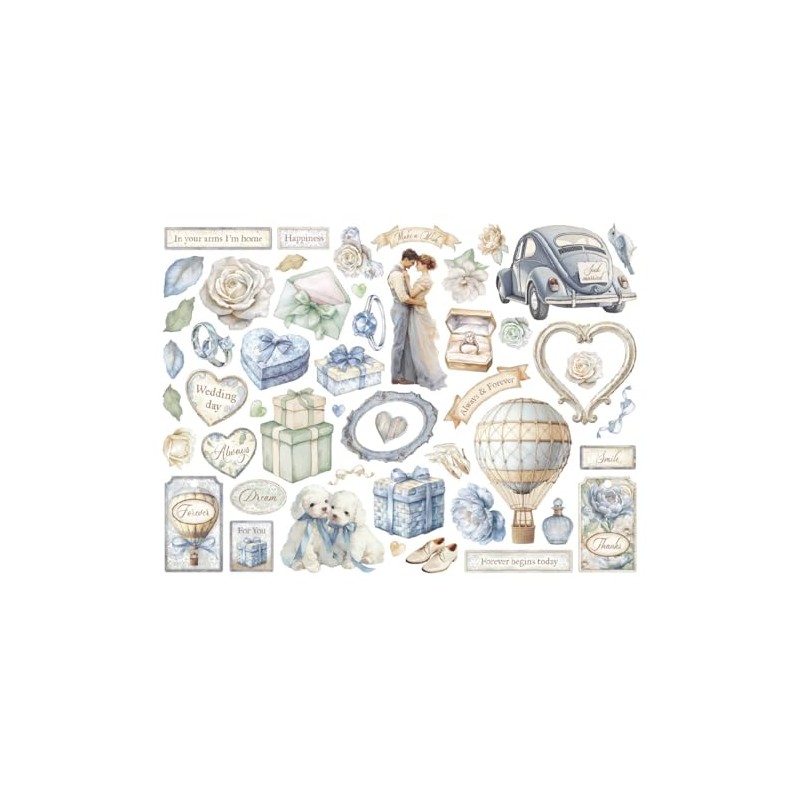 Stamperia DFLDC116 Cuts, Assorted, 17.3 x 17.3 x 0.3 cm