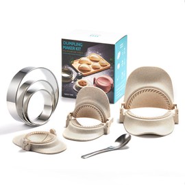 Empanada Maker Press, 3size Professional Dumpling Maker Mold kit with Dough Cutter and Filling Spoon, Fast to Make Empanadas Pierogi Ravioli calzone Turnover pastelitos, 4"+3"+2.6" (Classic White)…