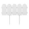Evelyne Garden Border Edging: Wooden Fence Design - 16pcs White