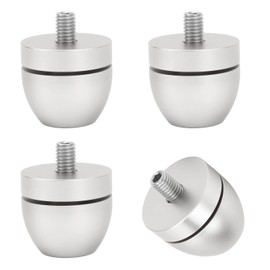 Speaker Isolation Pads Amplifier Base Pads Speaker Silencer Feet, Speaker Shockproof Pads Studio Recording Equipment Feet & Spikes Speaker Accessories (Silver)