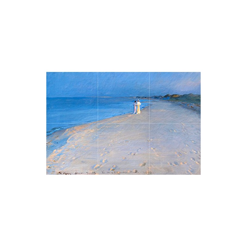 Tile Mural Ladies on The Beach by Peder Severin Kroyer