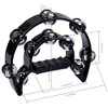 igadgitz Xtra U7236 Double Half Moon Tambourine - Black
