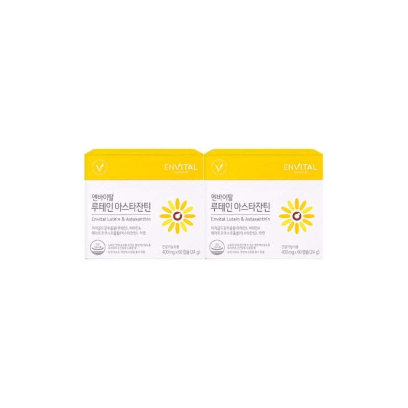 Envital Lutein Astaxanthin 400mg 60 Capsules / 엔바이탈 루테인아스타잔틴 400mg