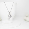 GIVA 925 Sterling Silver Zircon Curl Heart Necklace with Link Chain, With Certificate of Authenticity and 925 Stamp
