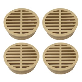 4" Outdoor Round Flat Drain Grate Cover (4, Tan)