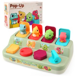 BelleStyle Pop Up Baby Toy from 12 Months, Montessori Toy for 1 Year Children, Early Development Cause and Effect Toy Baby Gift 6 12 18 Months Boys Girls