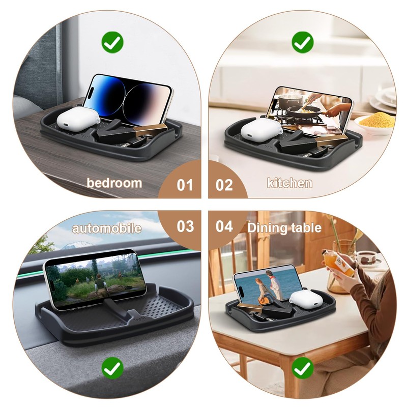 ThinSGO Anti-Slip Car Dash Grip Pad for Cell Phone, Keychains,