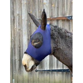 Ruggles Donkey Pull On Fly Mask With Ears (Navy, Large)