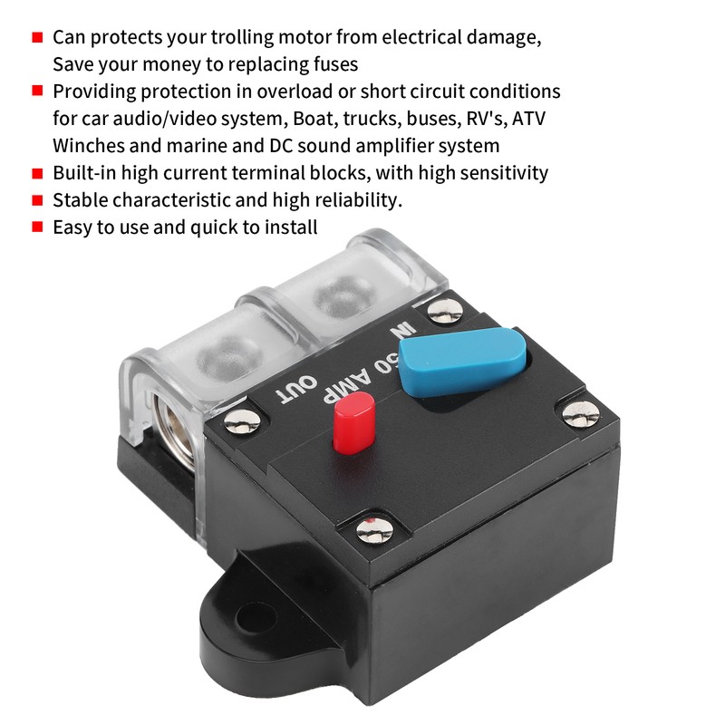 12‑24V Circuit Breaker Trolling Motor Auto Car Marine Boat Bike
