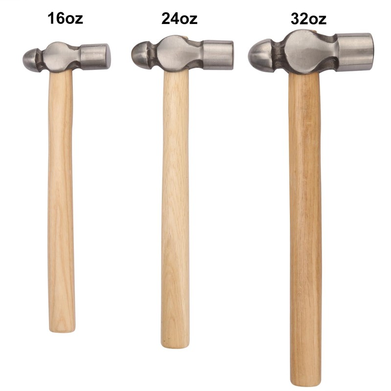 3 Packs Ball Peen Hammer Set, 16oz & 24oz &