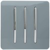 Trendi 3 Gang 2 Way 10 Amp Rocker Chrome Light