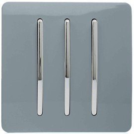 Trendi 3 Gang 2 Way 10 Amp Rocker Chrome Light Switch