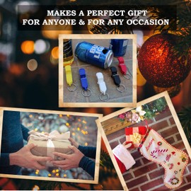 Beer Shotgun tool bottle opener keychain - 10 pack - Black - beer shotgunning tool - great for parties, party favors, gift, drinking accessories