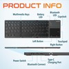 Delton F75 Foldable Bluetooth Keyboard with Touchpad, Compact and Portable