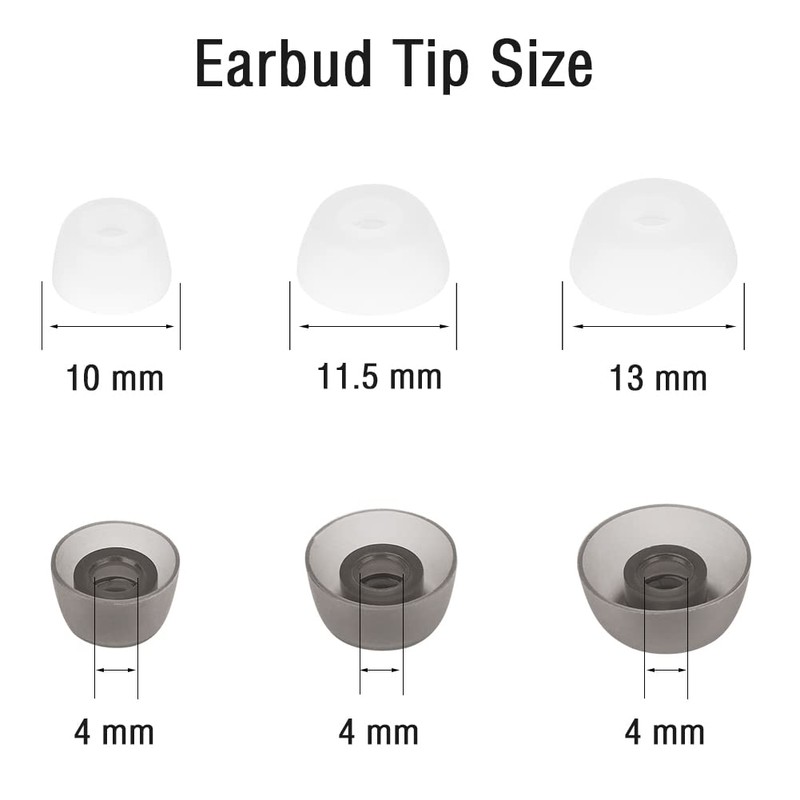 WKYMY 6 Pairs Earbud Replacement Tips Silicone Ear Tips Compatible