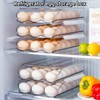 Egg holder for fridge, Egg organizer for refrigerator, Automatic Rolling
