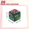 sourcing map 48Pcs Magic Dice Counters, Acrylic D6 Life Token