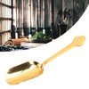 Brass Tea Spoons Long Handle Thicken Toads Pattern Rust Resistant