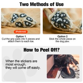 BEAUTYZOO Dog Paw Protector Pads for Senior Dogs, Anti-Slip Paw Grips for Hot Pavement with Strong Traction, Dogs Grips for Hardwood Floors, Alternative to Dog Boots Shoes, 6 Sets (24pcs), XXXL