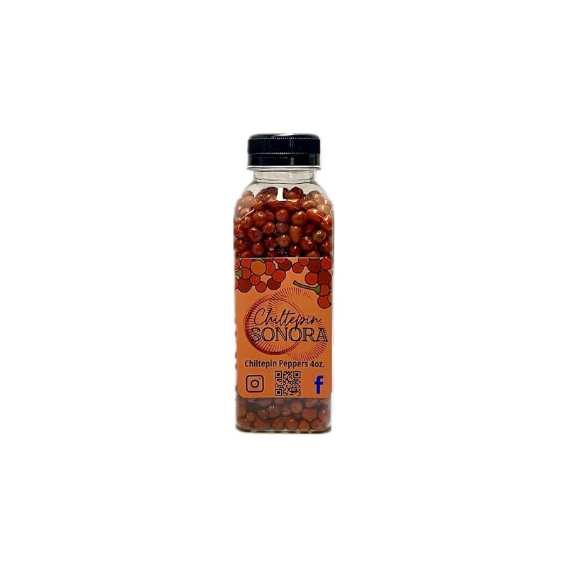 Chiltepin Sonora Sun-Dried Peppers, 4 oz Bottle