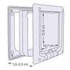 Trixie Electromagnetic 4-Way Cat Flap, 21.1 x 24.4 cm, White