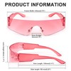 FEISEDY Futuristic Visor Punk Sunglasses Rimless One Piece Goggles Miorred