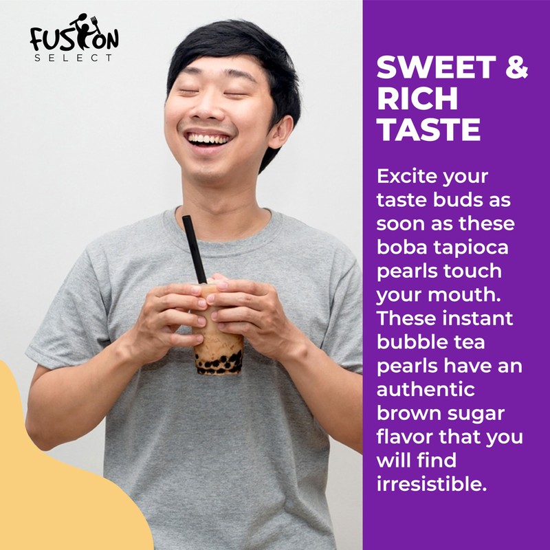 Fusion Select 12 Instant Boba - No-Cook Instant Tapioca Pearls