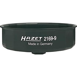 Hazet Oil Filter Wrench External Hexagon 24 mm, Square, Hollow 12.5 mm, 1/2 Inch 15-Point Profile, Pack of 1, 2169-9