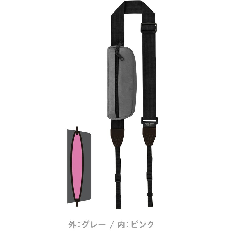 グリーンハウス カメラだけで身軽な撮影散歩 バッグ一体型カメラストラップ「INSTRAP」 Sサイズ グレー GH-CBSAS-GY