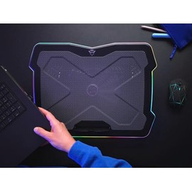Trust Gaming GXTrust 1126 Aura Base de Refrigeracin para Laptop Gamer de hasta 17.3  Ventilador de 7.8, Modo Silencioso, ngulos Ajustables,...        