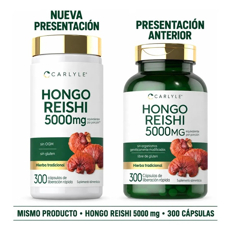 Carlyle Hongo Reishi 5000 Mg Con 300 Capsulas Hecho En