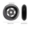 Fichanko Inline Skate Wheels, 72mm 76mm 80mm, 8 Pack with